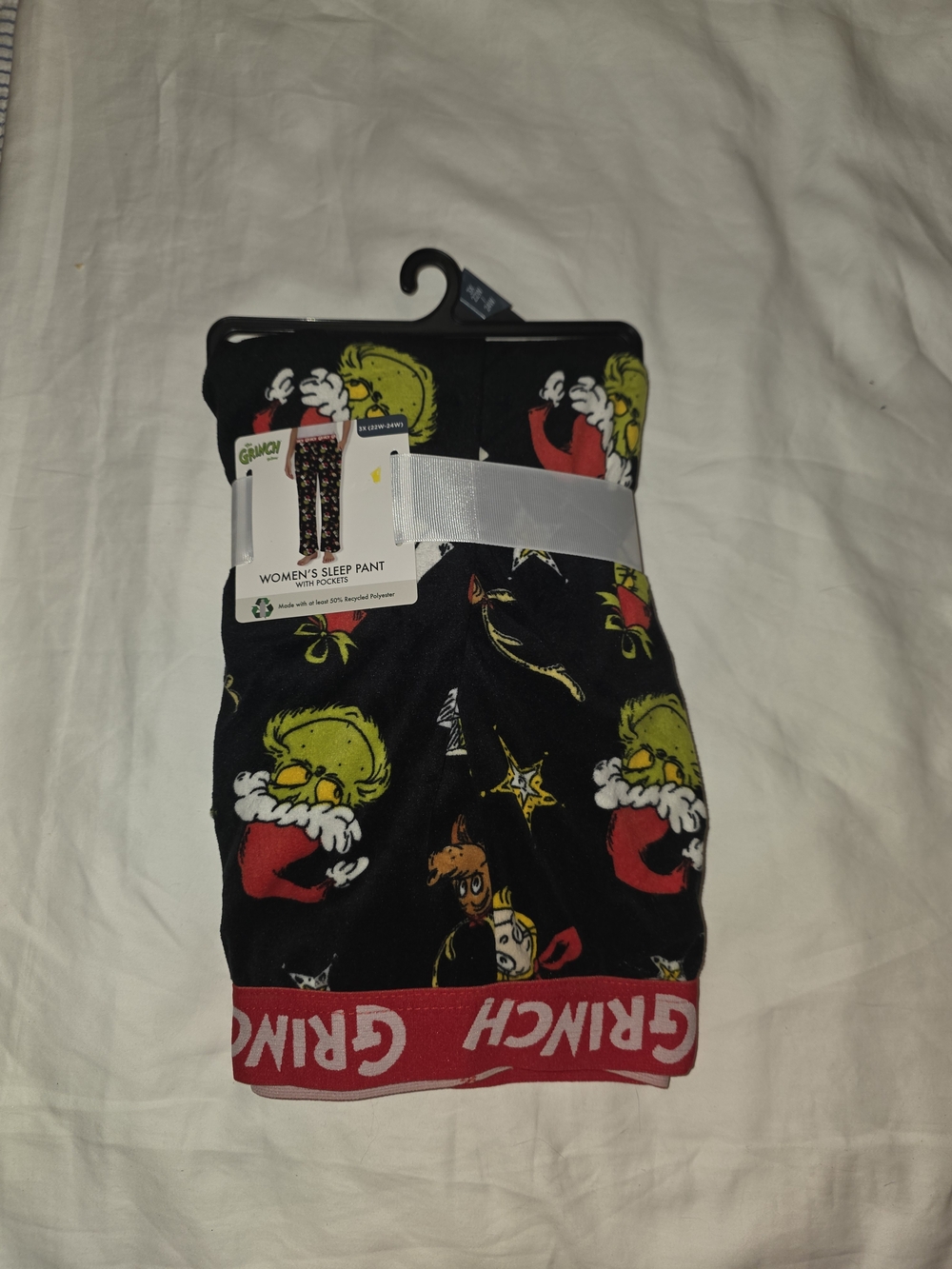 Dr. Seuss Grinch Black Red & Green Men's Sleep Pants